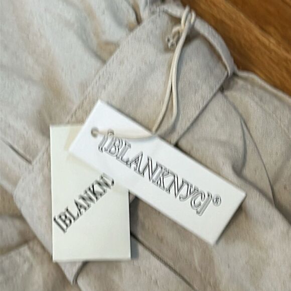 [BLANKNYC] Womens Linen Romper With Self Belt, Medium, NWT - Picture 5 of 5